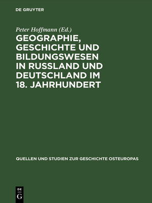 cover image of Geographie, Geschichte und Bildungswesen in Rußland und Deutschland im 18. Jahrhundert